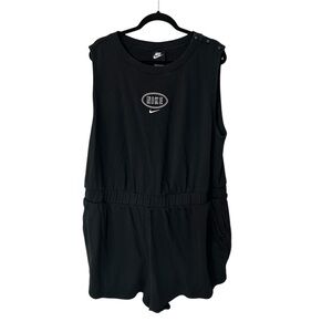 Nike Women’s Black Sleeveless Crewneck Shorts Style One-Piece Romper Sz 2X GUC